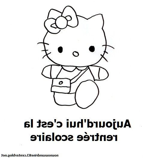 1793 activite manuelle rentree scolaire coloriage hello kitty