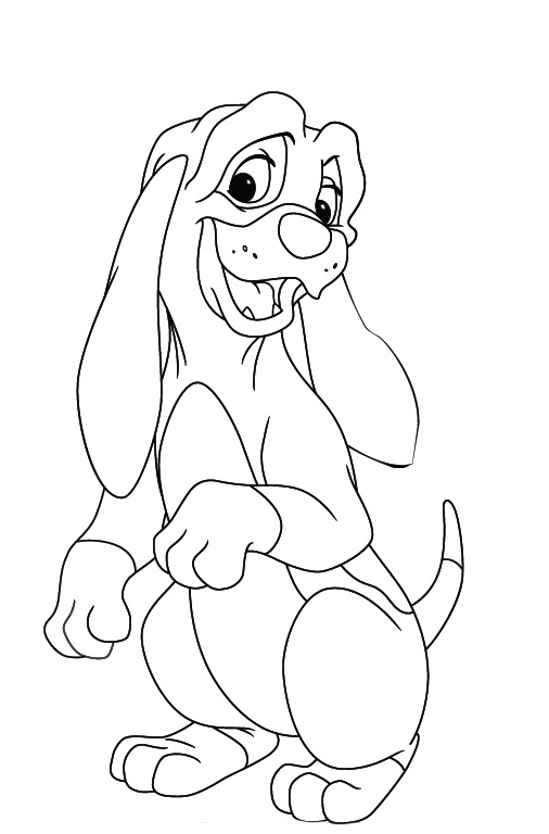 fox and the hound coloring pages