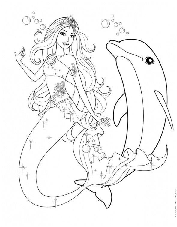 barbie in mermaid tale coloring pages