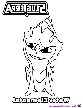 water elemental coloring page and wallpaper from slugterra