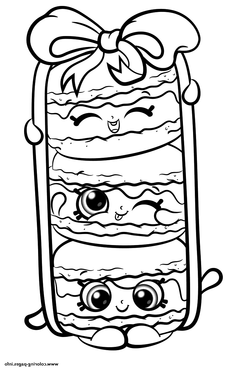 stack le macarons from shopkins season 8 printable coloring pages book