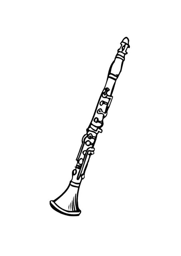 dibujo para colorear clarinete 2 i9586