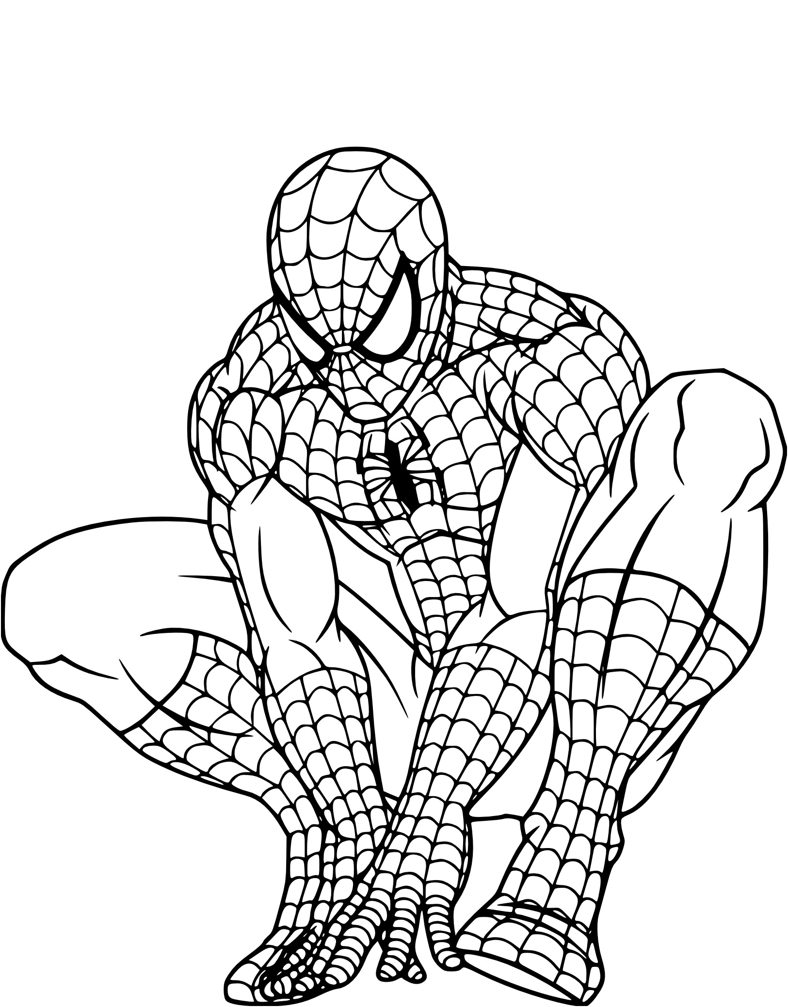 meilleur 65 dessin a colorier spiderman