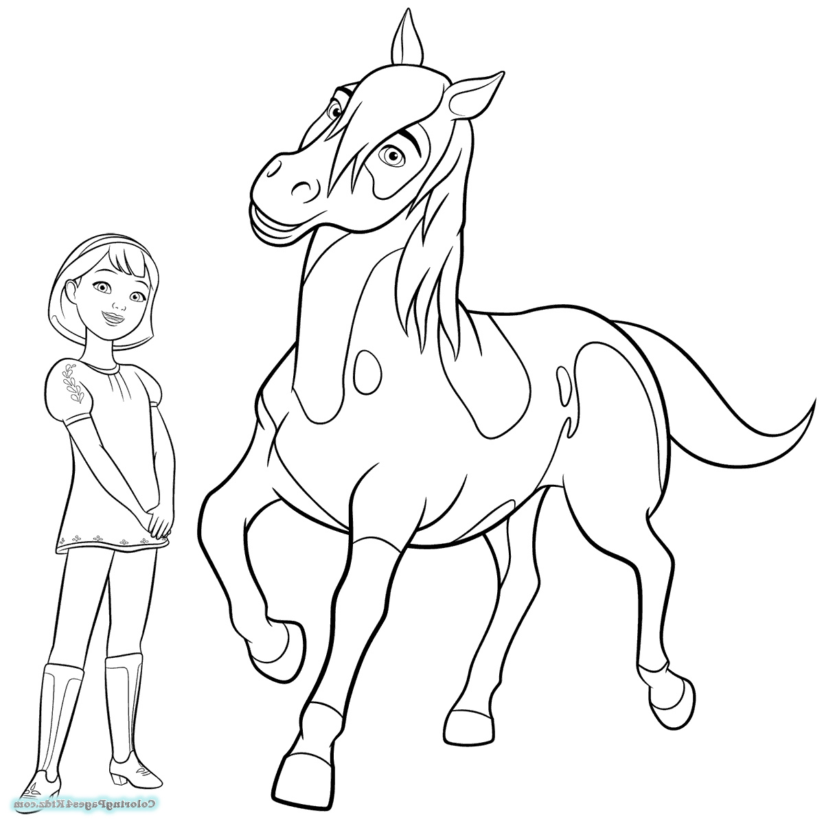spirit riding free coloring pages 102
