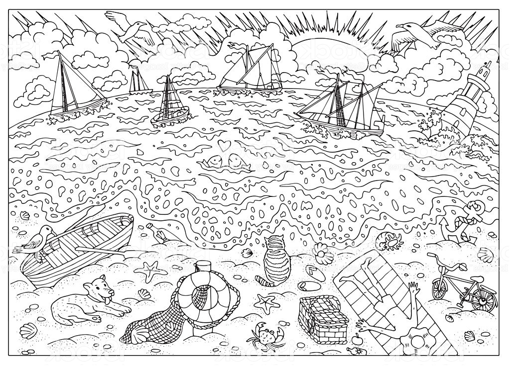 coloring book page after storm gm