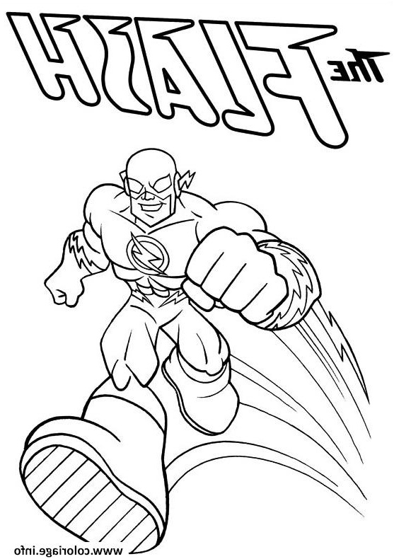 super heros flash coloriage dessin