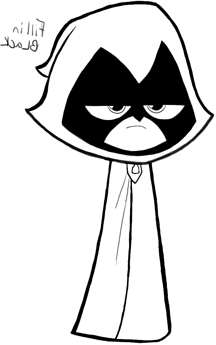 how to draw raven from teen titans go with easy steps drawing tutorial