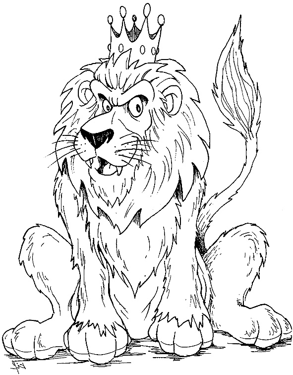coloriage lion 1