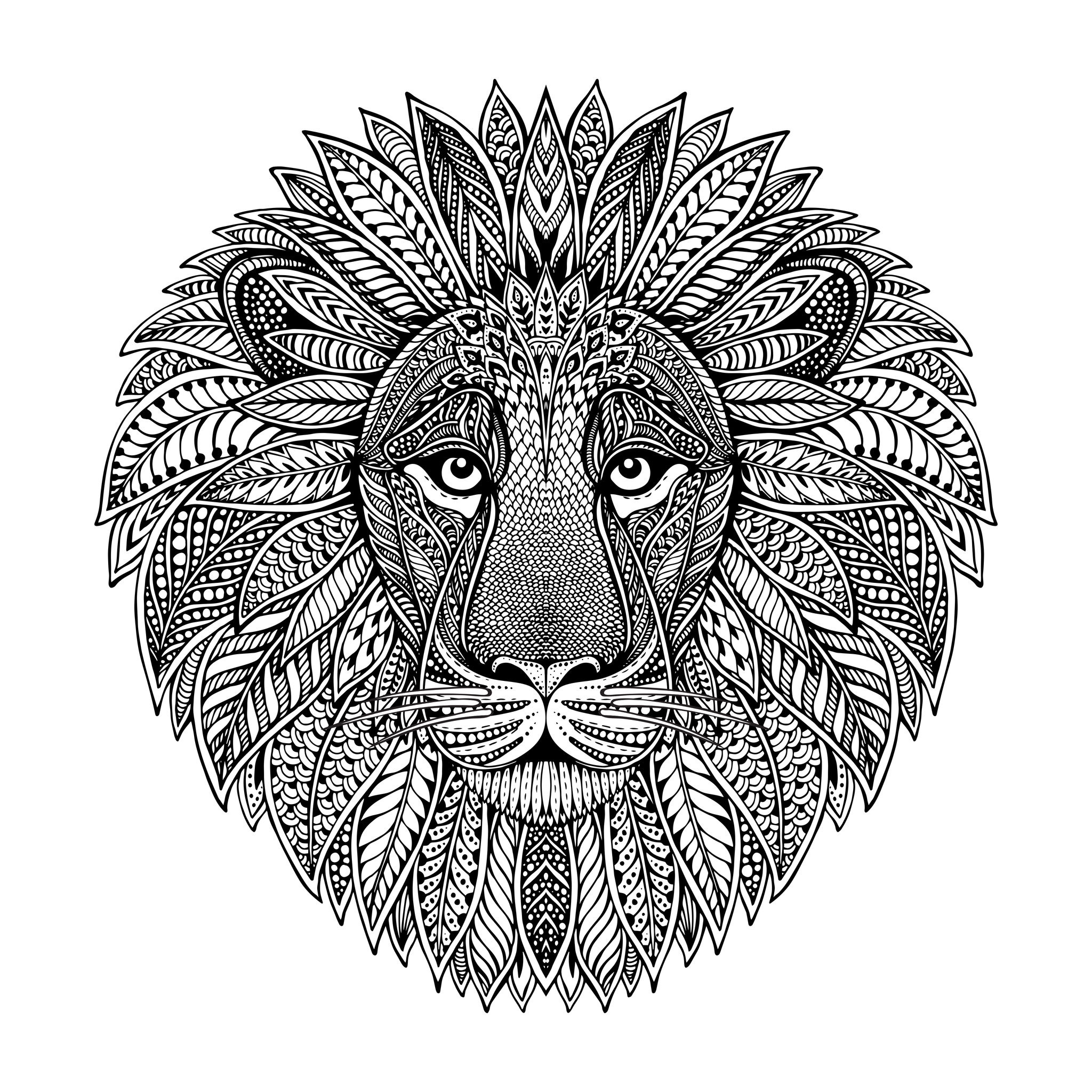 image=lions coloriage tete de lion style mandala 1