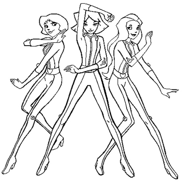 totally spies coloriage