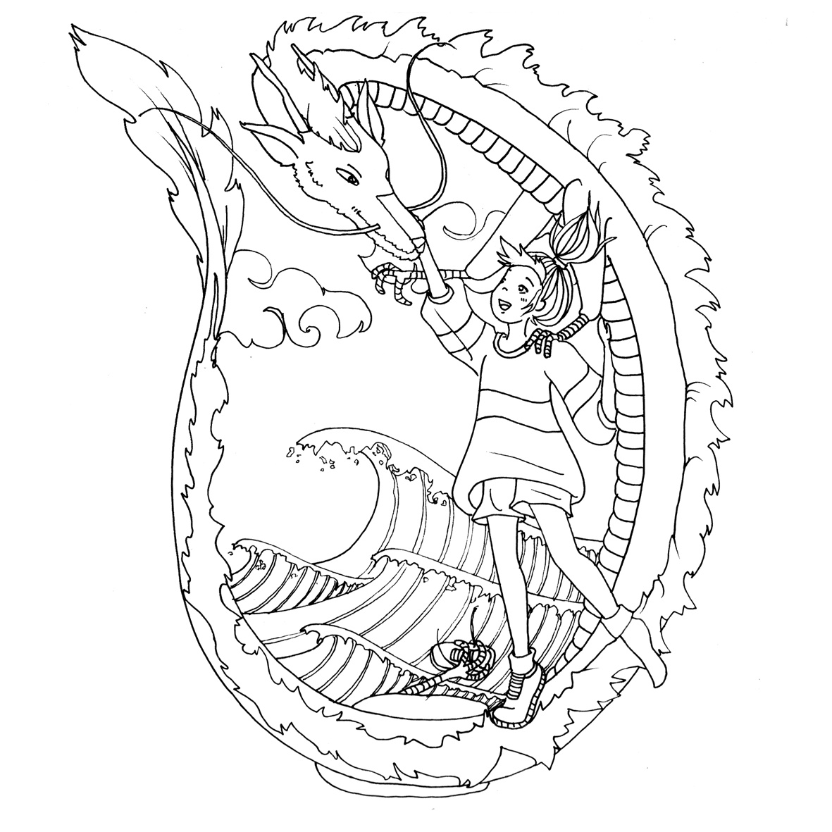 image de dragon totoro imprimer par chocobo