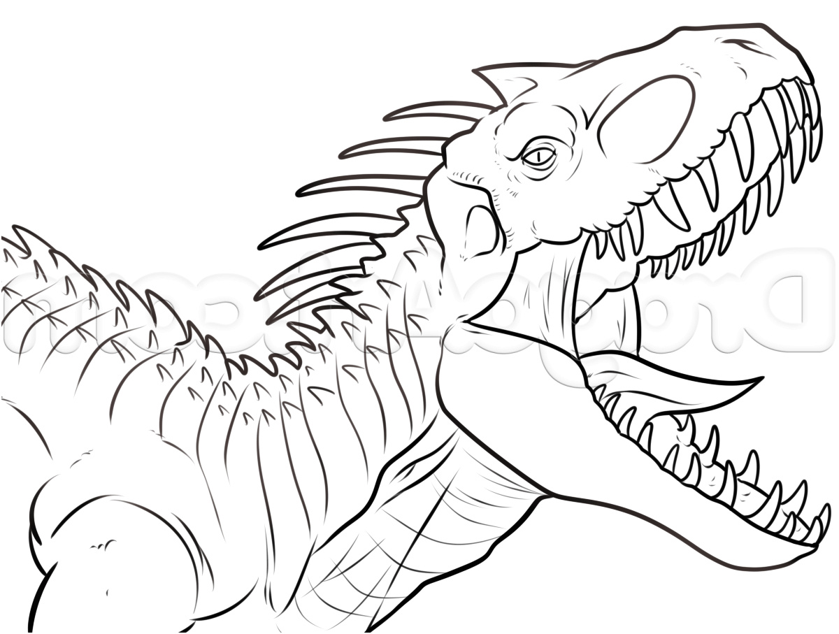 how to draw indominus rex from jurassic world