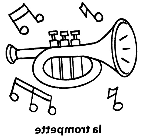coloriage trompette