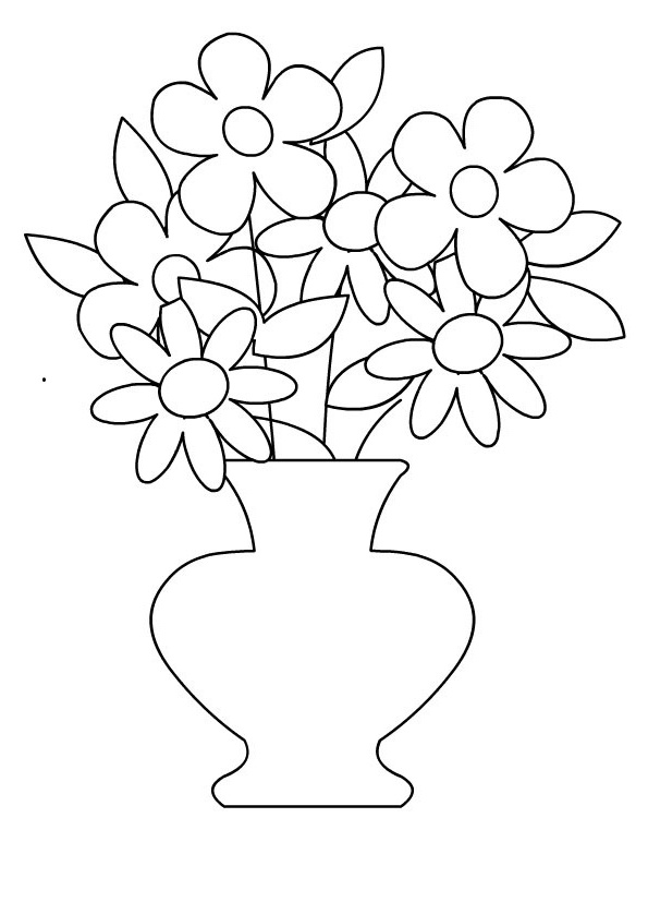 rub coloriages fleurs vases