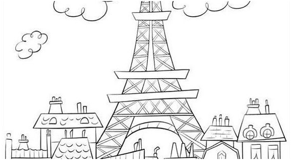 dessin de ville unique photos coloriage ville de paris france dessin