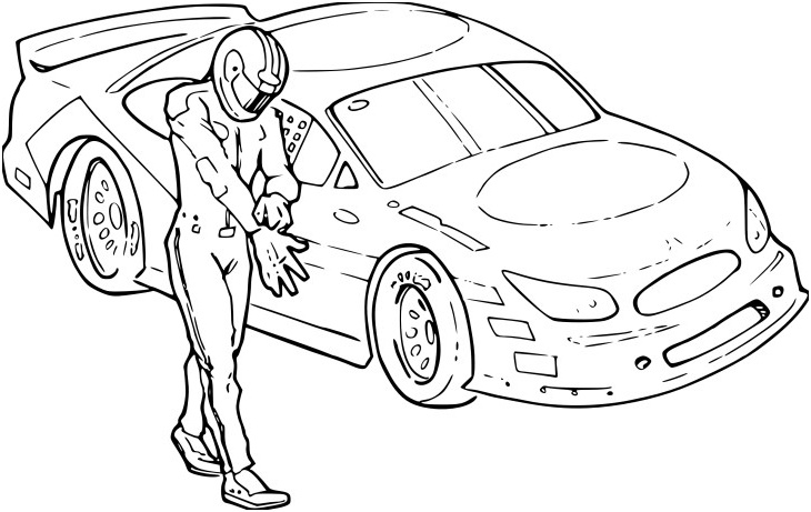 coloriage voiture rallye