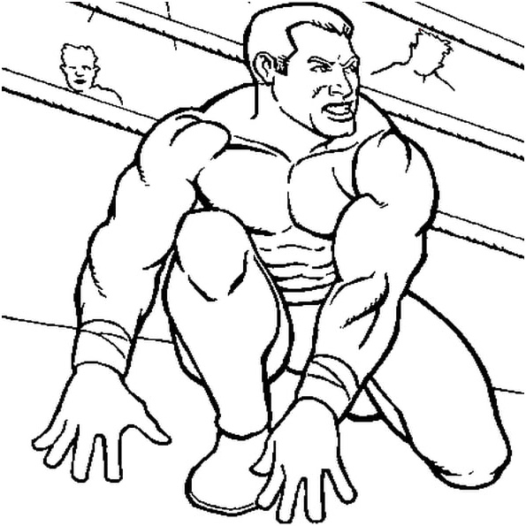 catcheur wwe coloriage