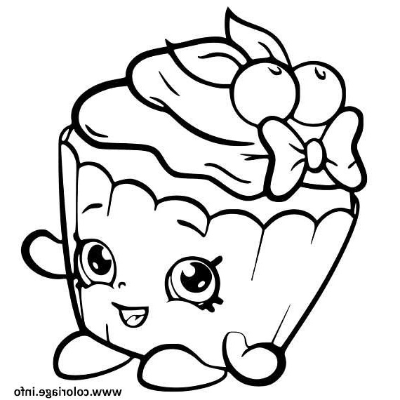 shopkins cupcake cute coloriage dessin