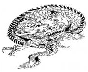 dragon chinois simple facile coloriage