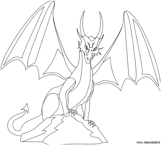 coloriage de dragon facile a dessiner