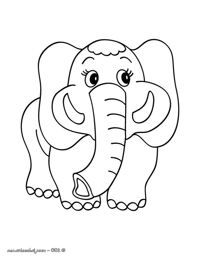 coloriage d un elephant a colorier