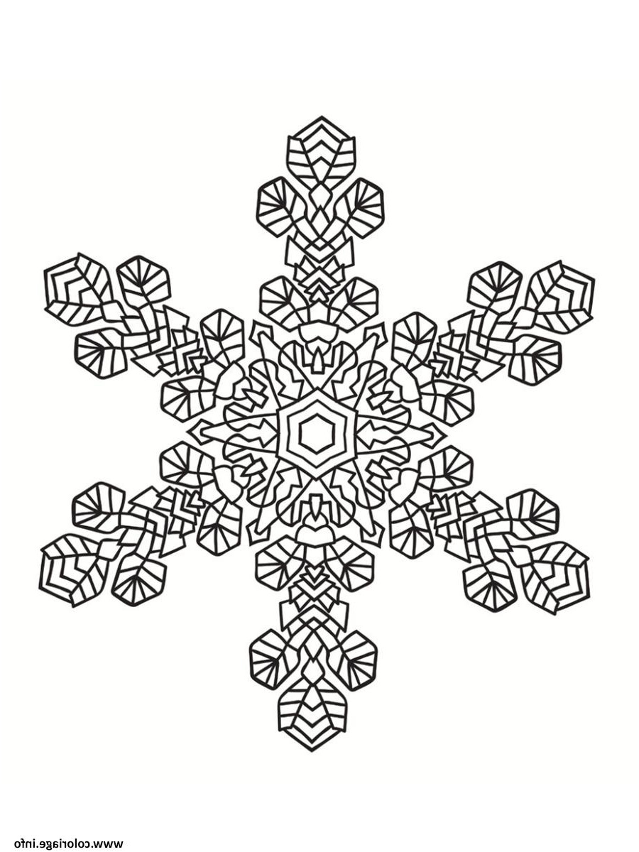 mandala noel flocon de neige coloriage dessin