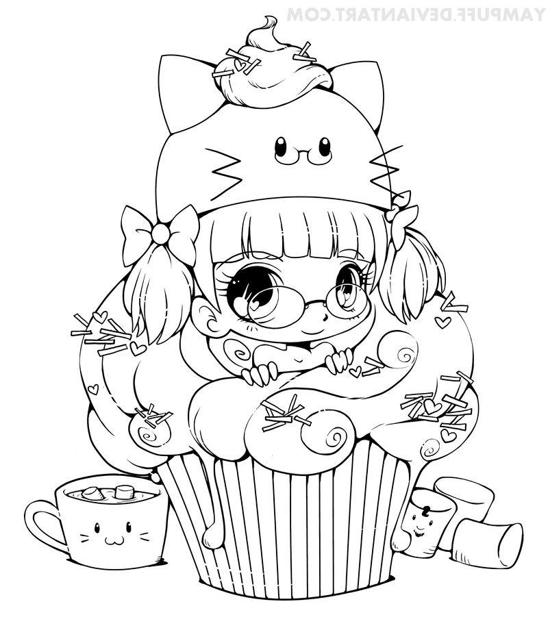 Razielle Cupcake Lineart AT