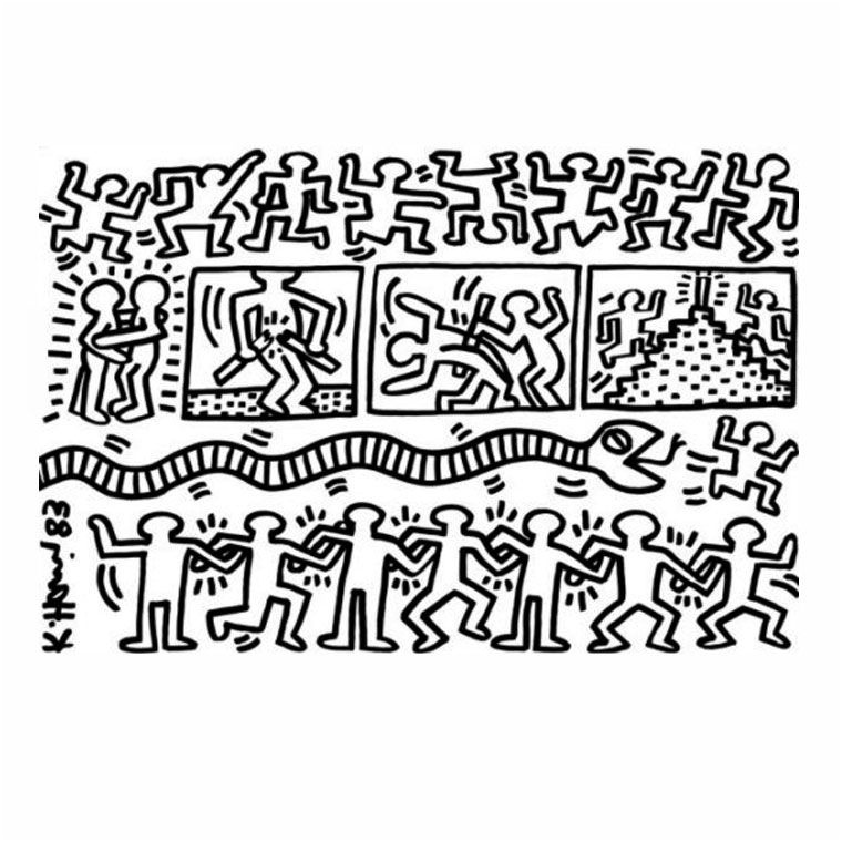 keith haring coloring pages