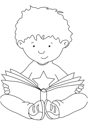 enfant lire livre dessin