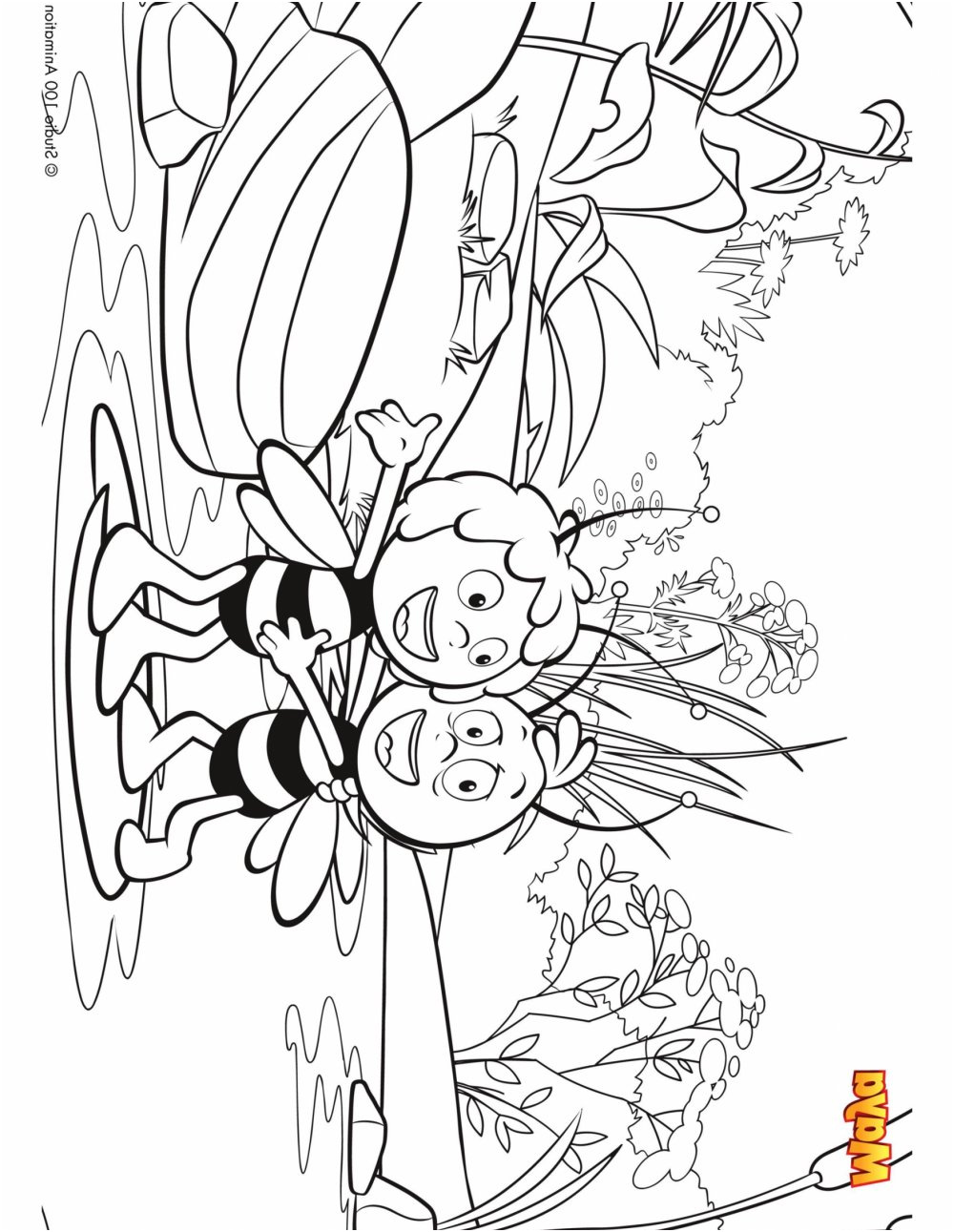 maya l abeille en coloriage a imprimer