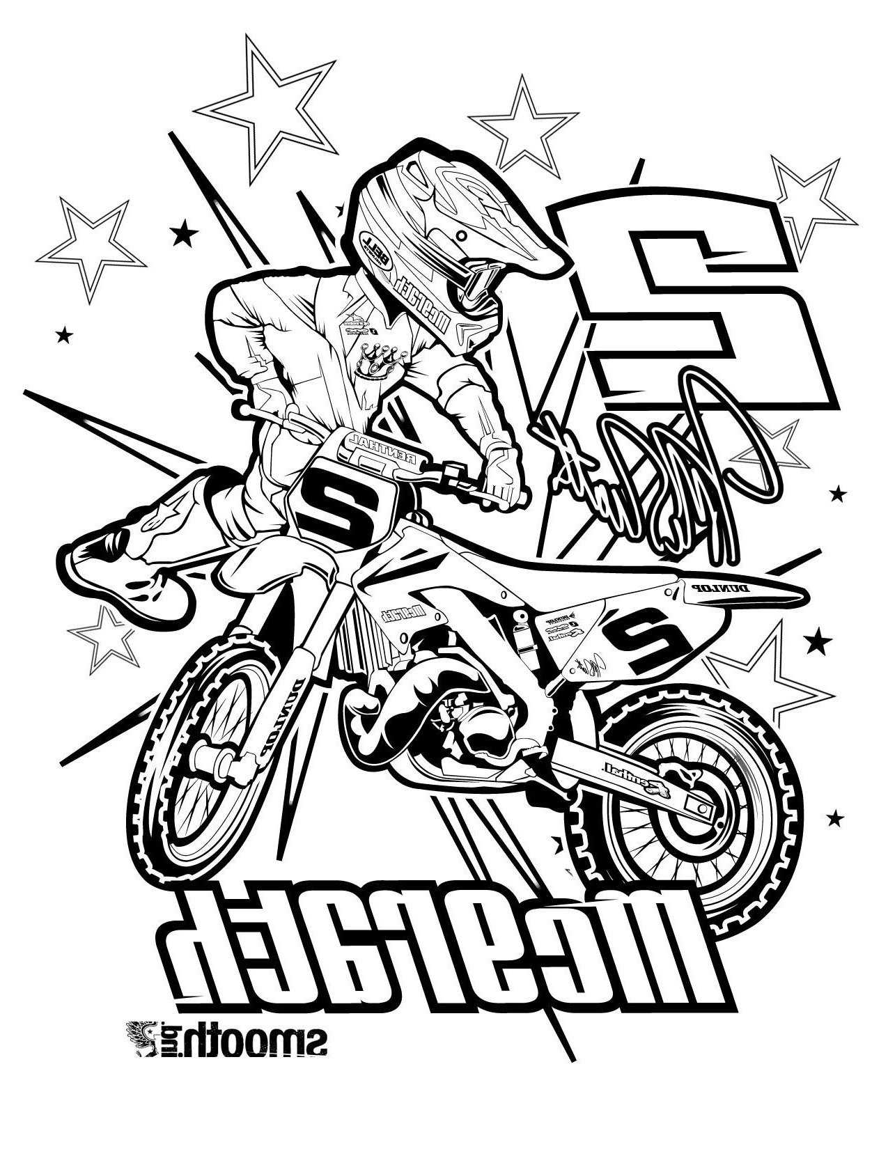 √ coloriage moto cross facile with dessin de moto cross