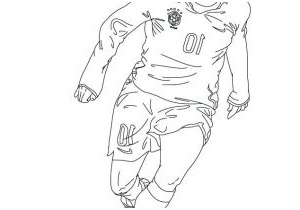coloriage neymar bresil coloriage du joueur de foot neymar  imprimer gratuitement ou