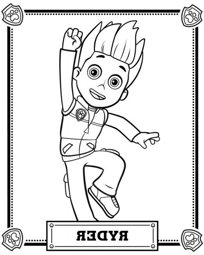 paw patrol ryder coloring pages sketch templates