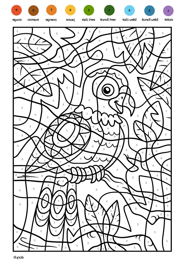1050 coloriage magique maternelle perroquet
