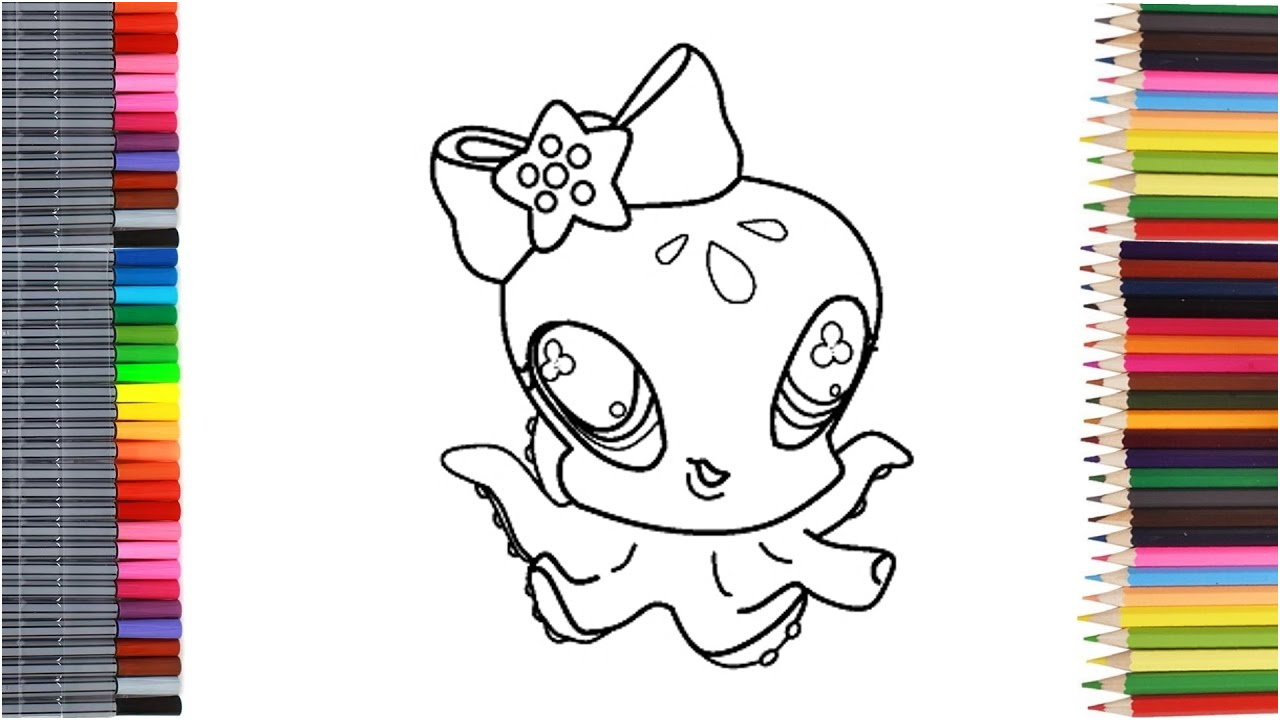 Petshop Coloriage Nouveau Dessin Et Coloriage Pour Les Enfants D Une Pieuvre