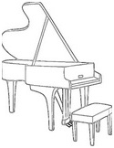 coloriage piano