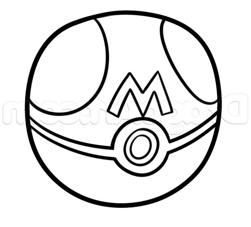 how to draw a master ball from pokemon