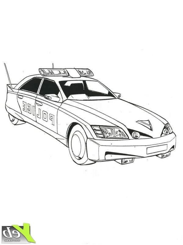 dessin voiture police imprimer gratuit