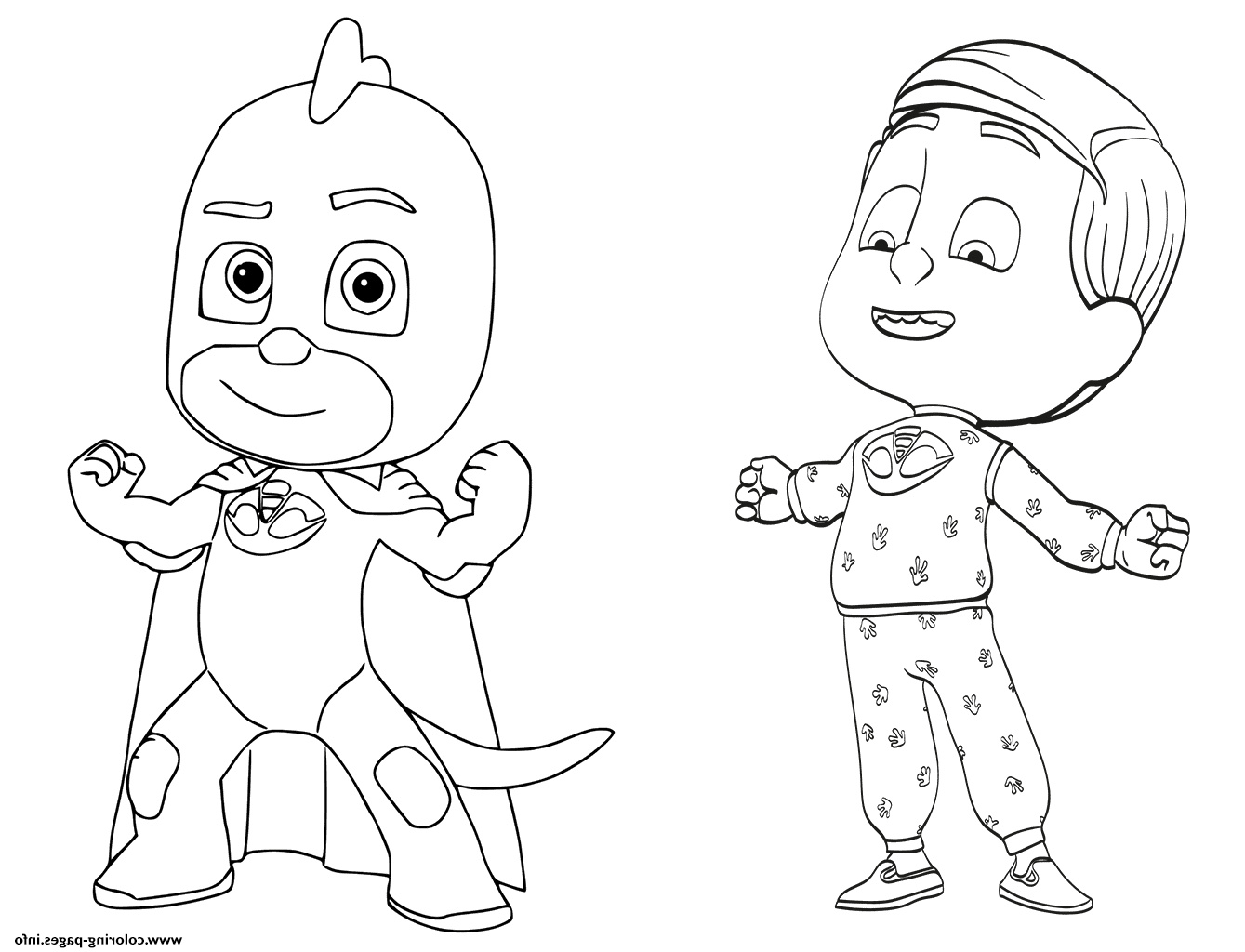 greg is gekko from pj masks printable coloring pages book