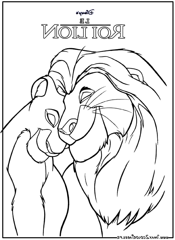coloriage adulte roi lion