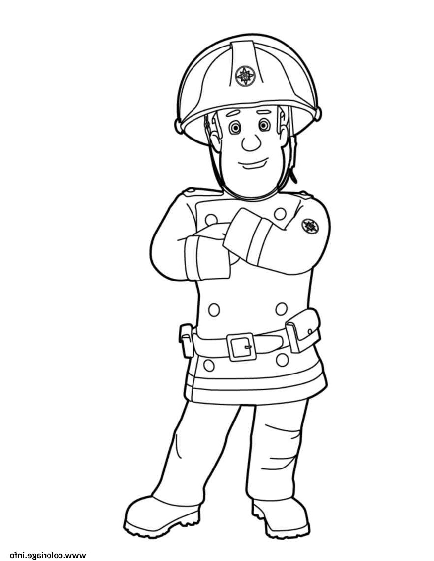 sam le pompier apres un sinistre coloriage dessin