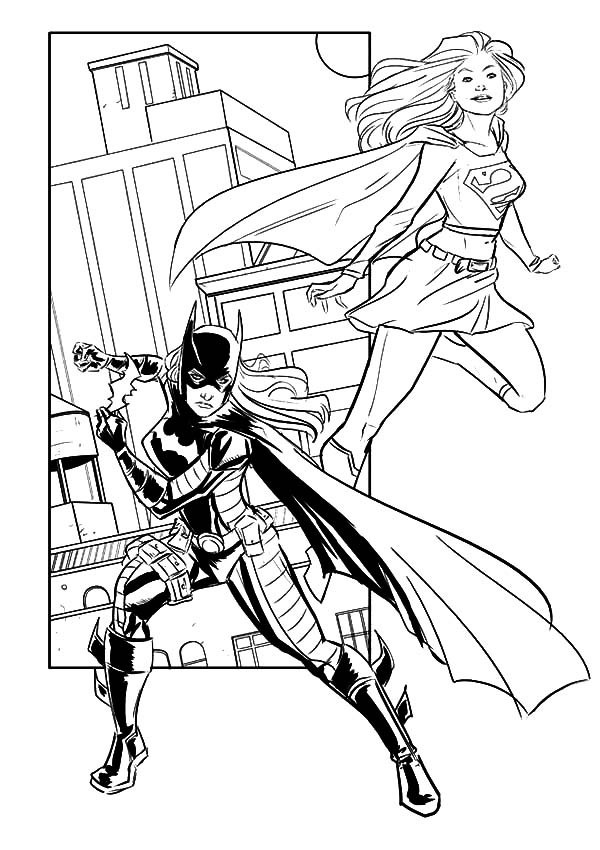 supergirl coloring pages