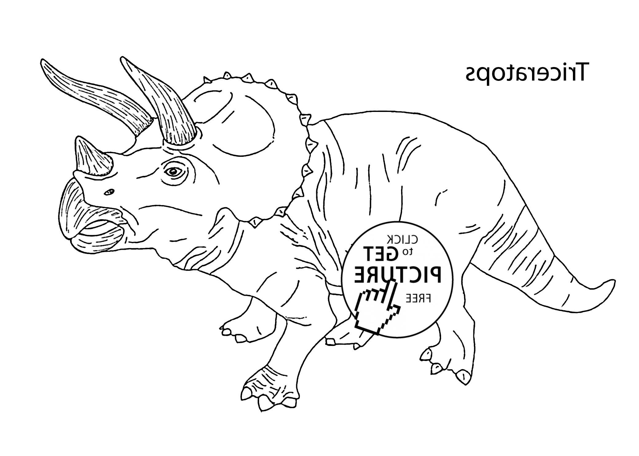 triceratops dinosaur coloring pages for kids printable free