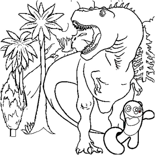 tyrannosaure dessin coloriage