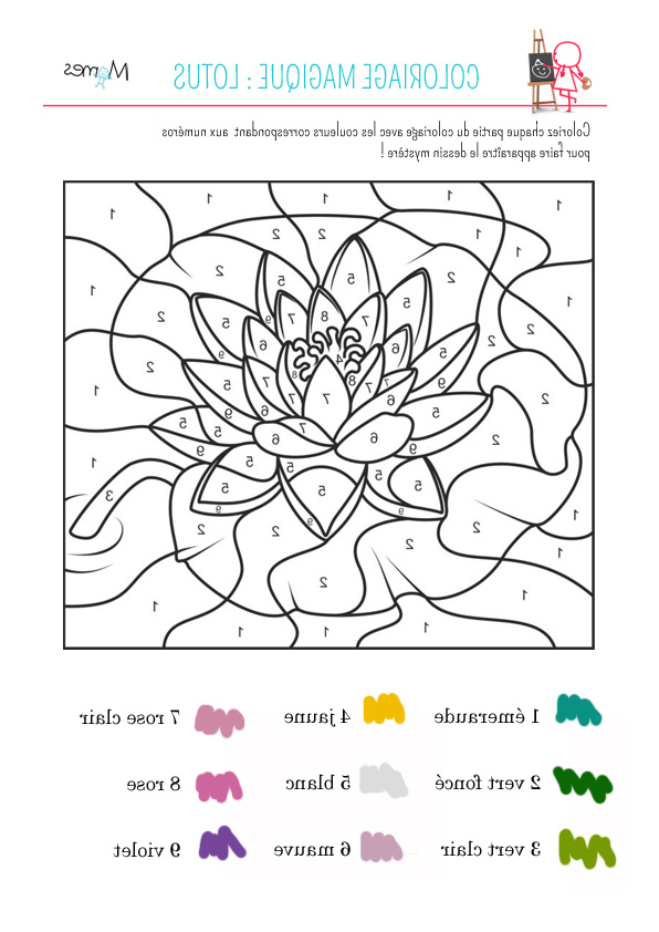 Coloriage magique le lotus
