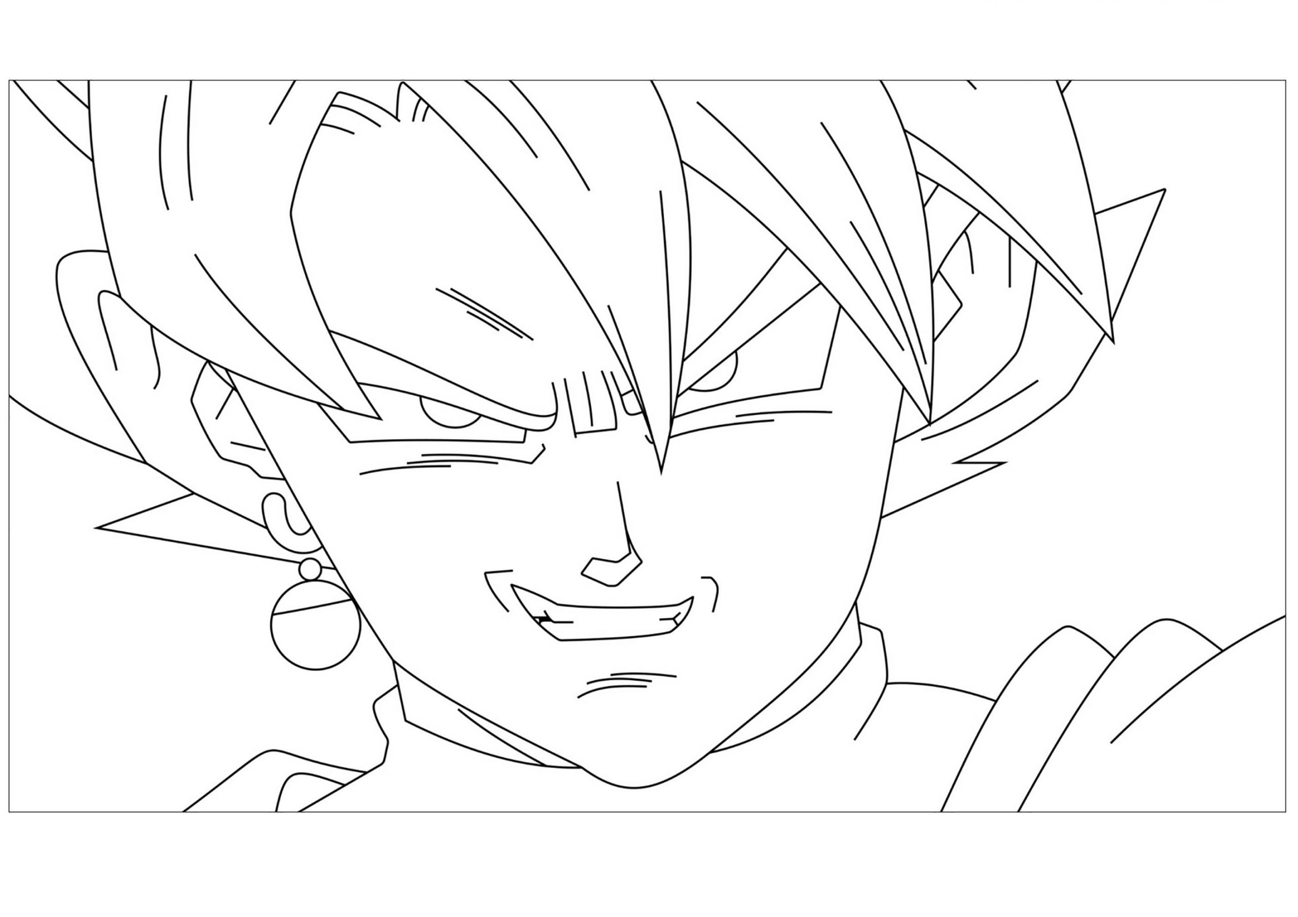 best goku black coloring pages