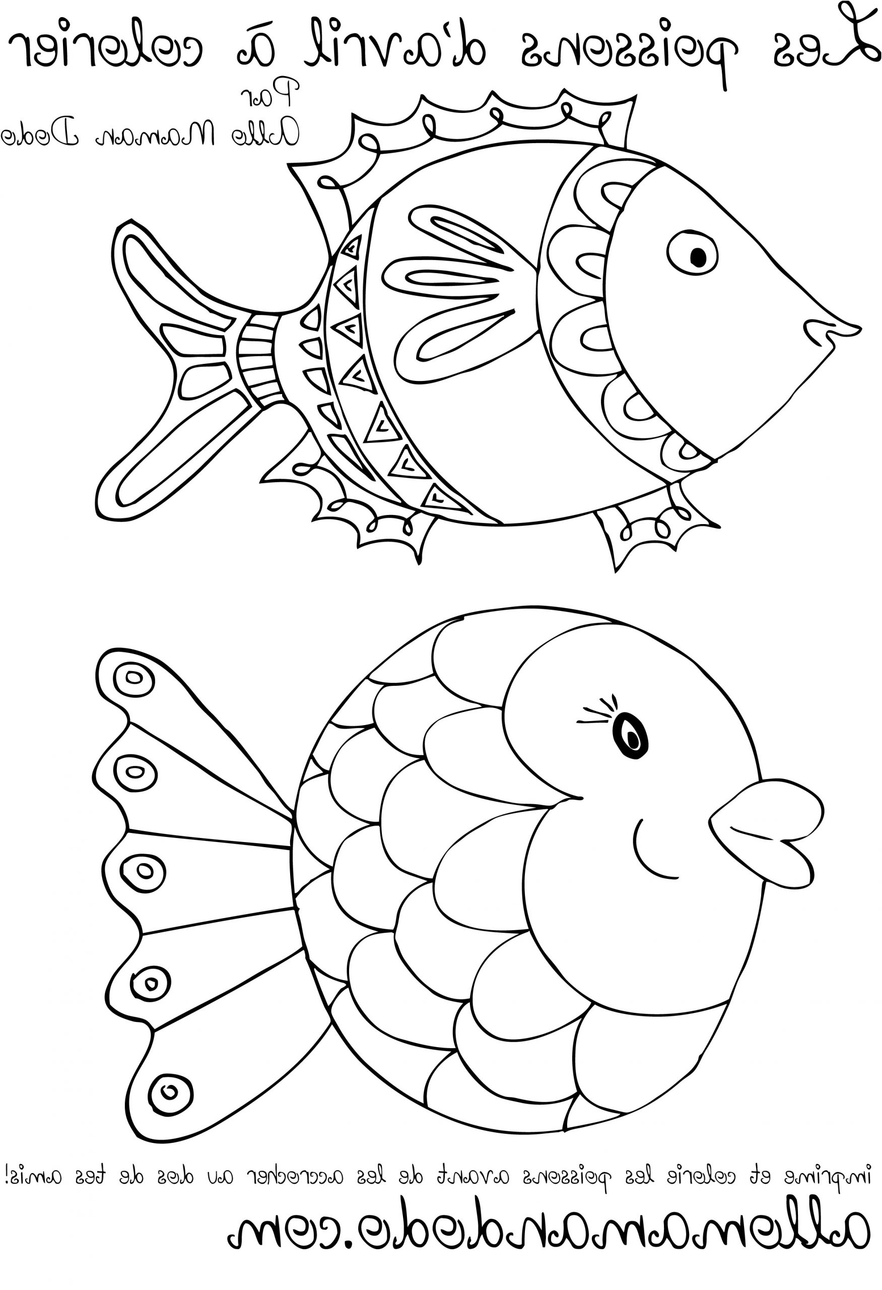 coloriage poisson avril imprimer