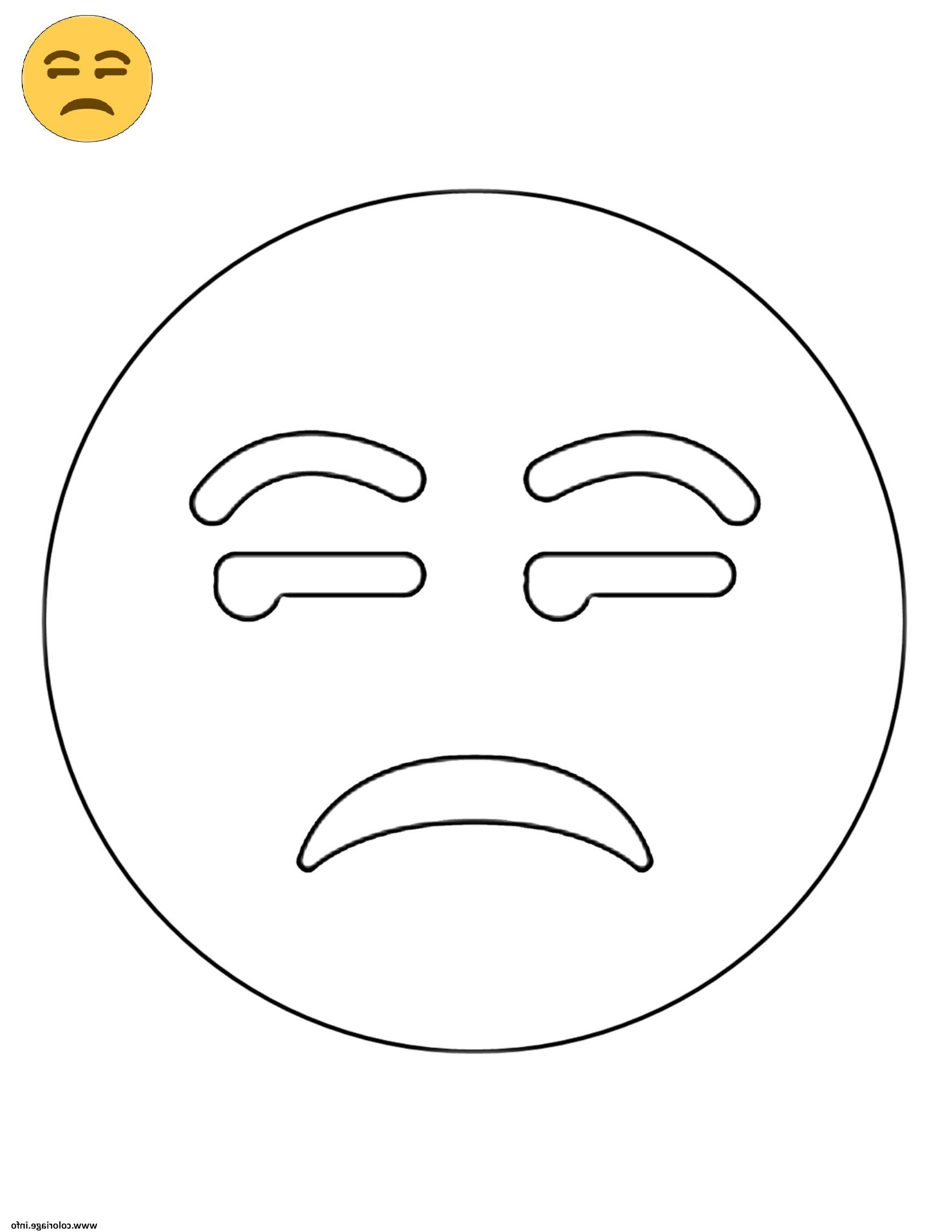unamused face emoji coloriage