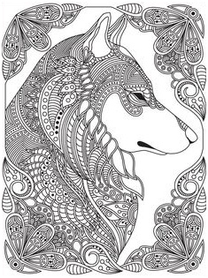 15 simple coloriage adulte loup images