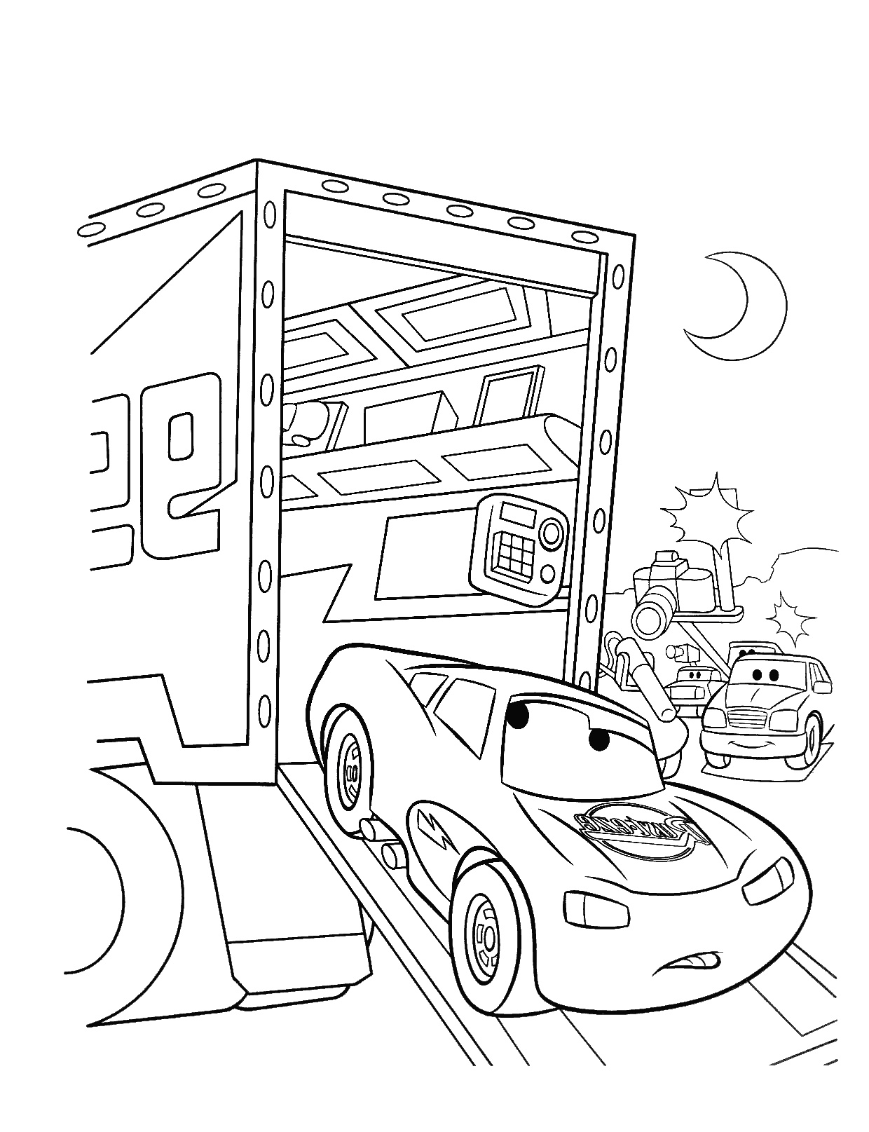 free printable lightning mcqueen coloring pages kids